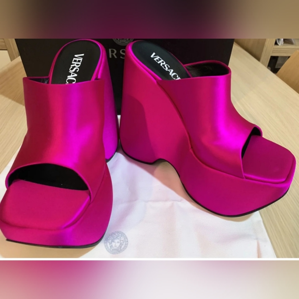 Versace/cloth mules &clogs